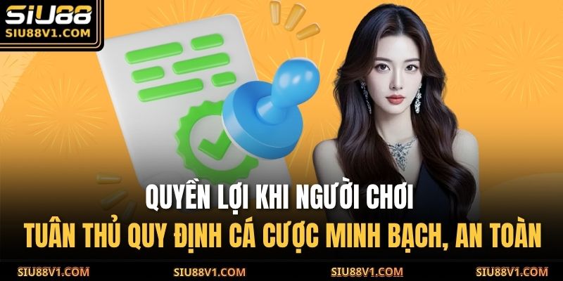 Quyền lợi khi người chơi tuân thủ quy định cá cược minh bạch, an toàn